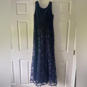 Alex Evenings Midnight Blue Lace Gown